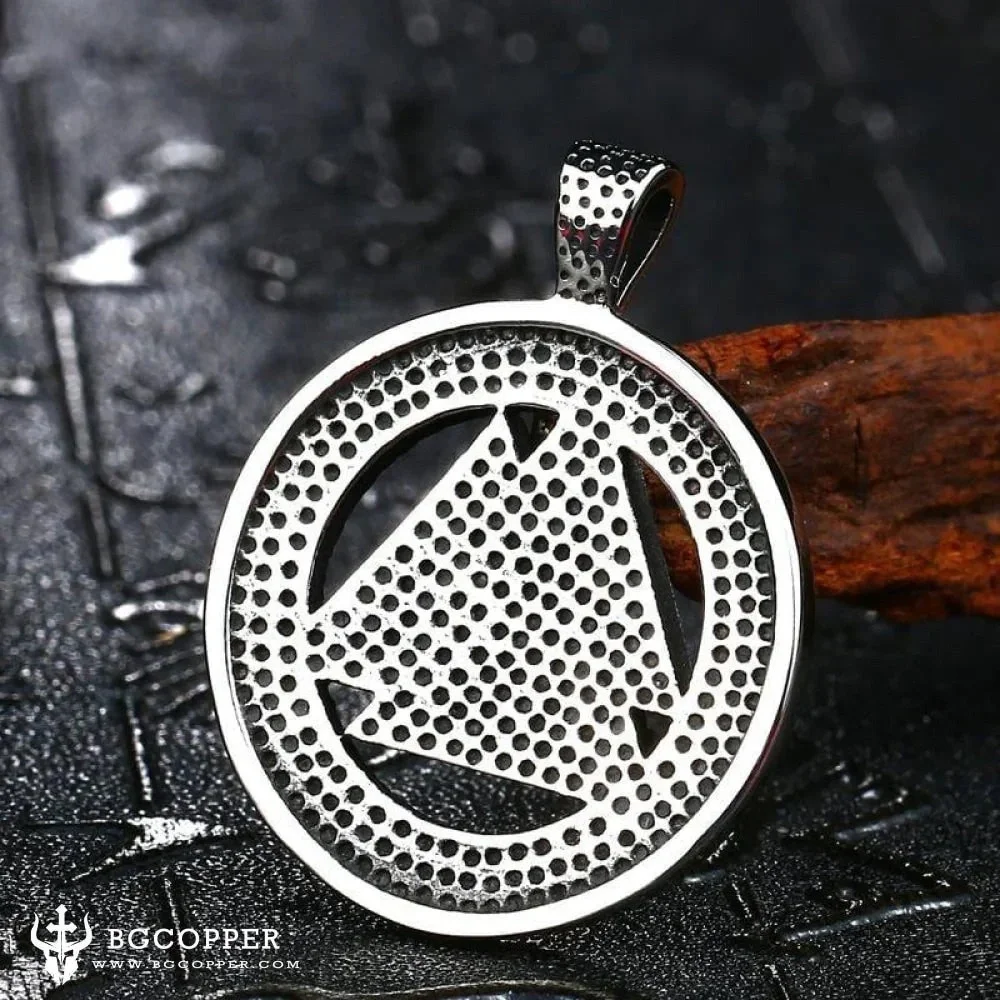 Valknut Viking Pendant Necklace • Norse Rune Amulet • Stainless Steel Statement